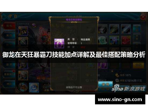御龙在天狂暴霸刀技能加点详解及最佳搭配策略分析